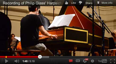 Recording of Philip Glass’ Harpsichord Concerto [Video]